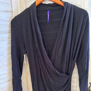 Seraphine maternity black crossover shirt